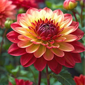 Георгин Оникс Найт купить по цене от 590р. в интернет-магазине «Посадика» с доставкой почтой в в Каспийске и по всей России – [изображение №1].